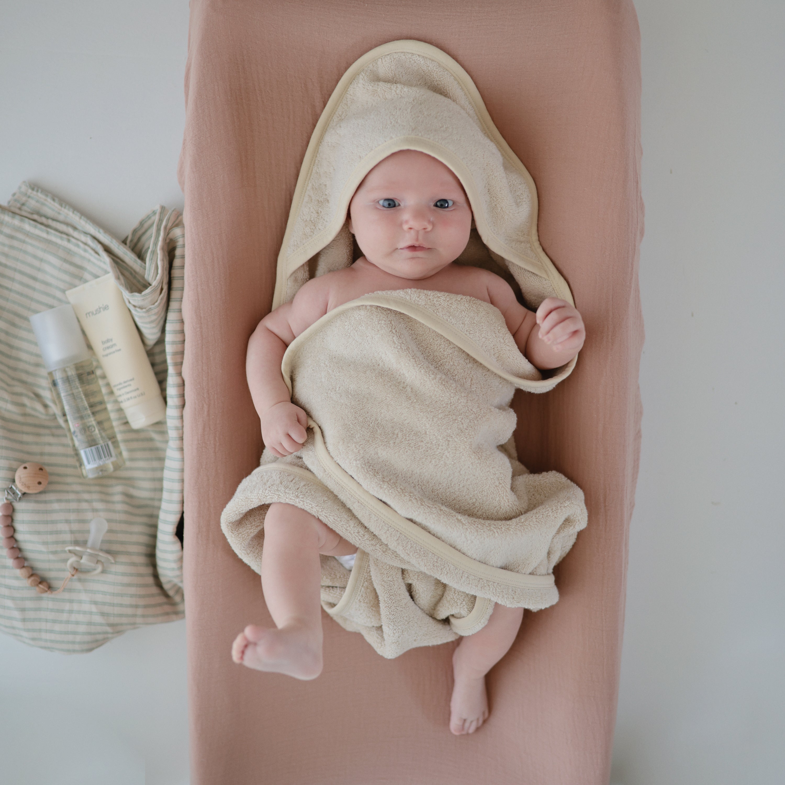 Image of Organic Cotton Baby Hooded Towel