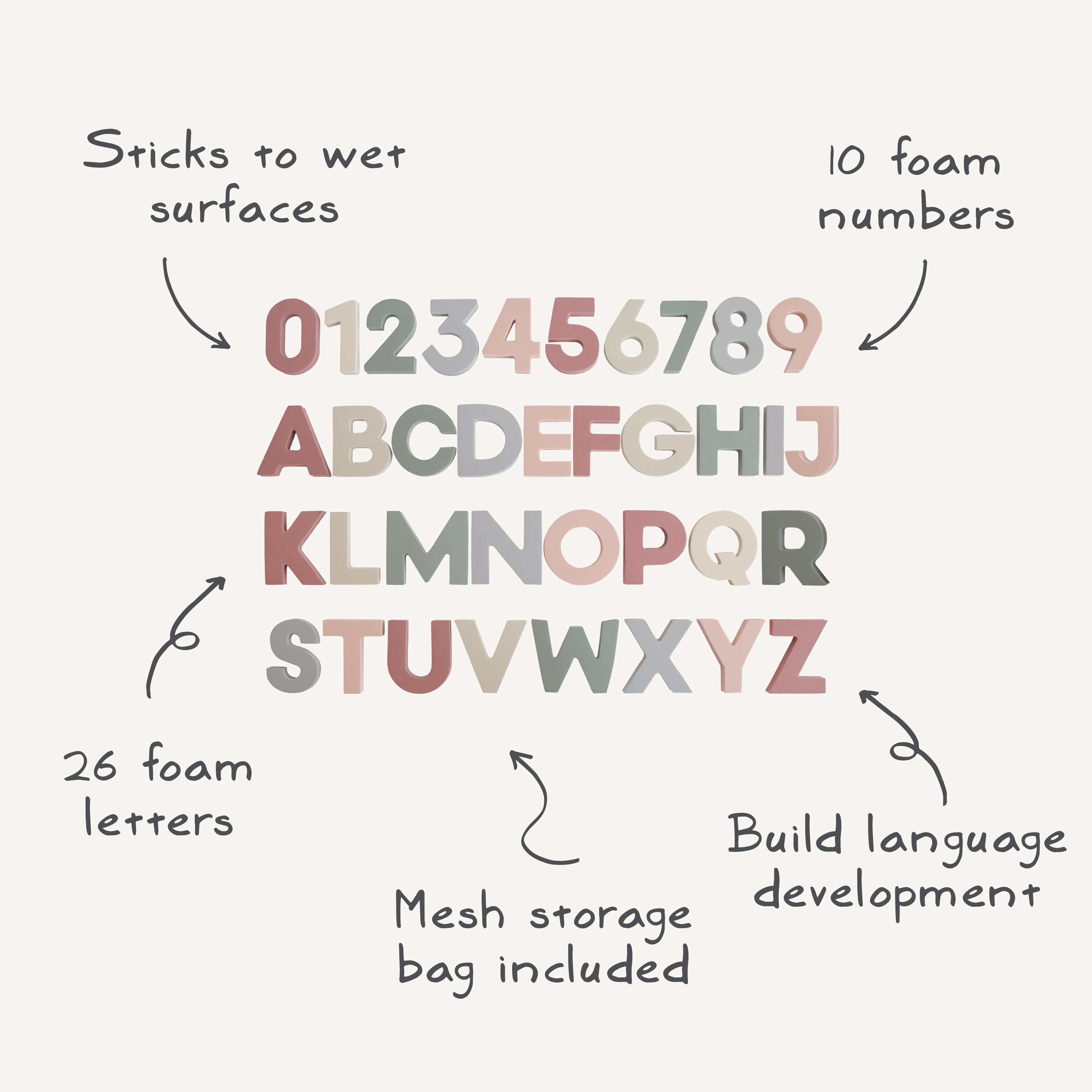 Image of Letters & Numbers Bath Play Set