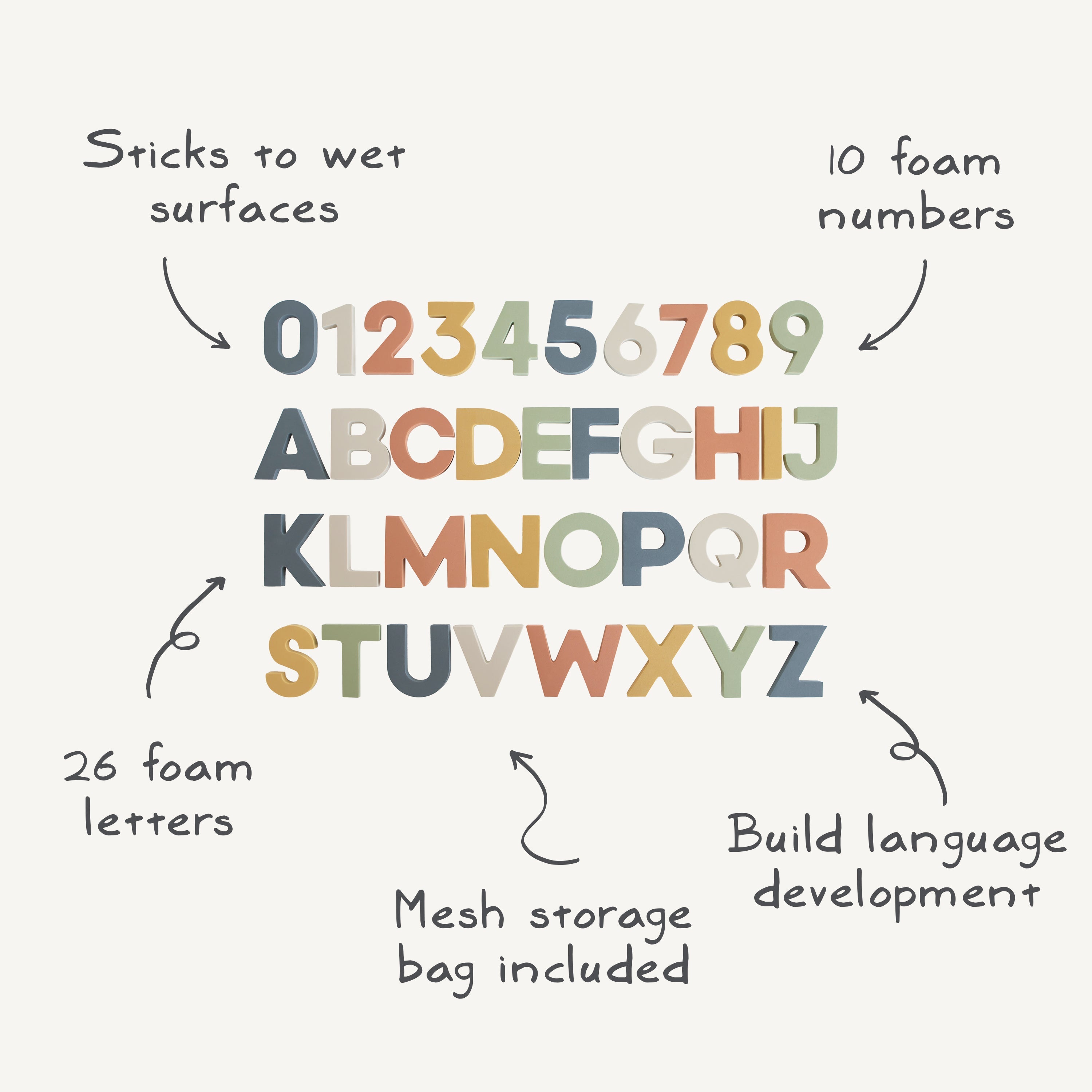 Image of Letters & Numbers Bath Play Set