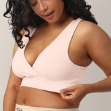 French Terry Racerback Nursing & Sleep Bra | Soft Pink