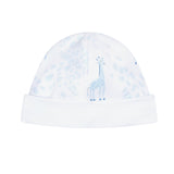 Blue Giraffe Print Hat