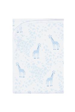 Image of Blue Giraffe Print Blanket