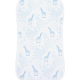 Blue Giraffe Print Burp Cloth