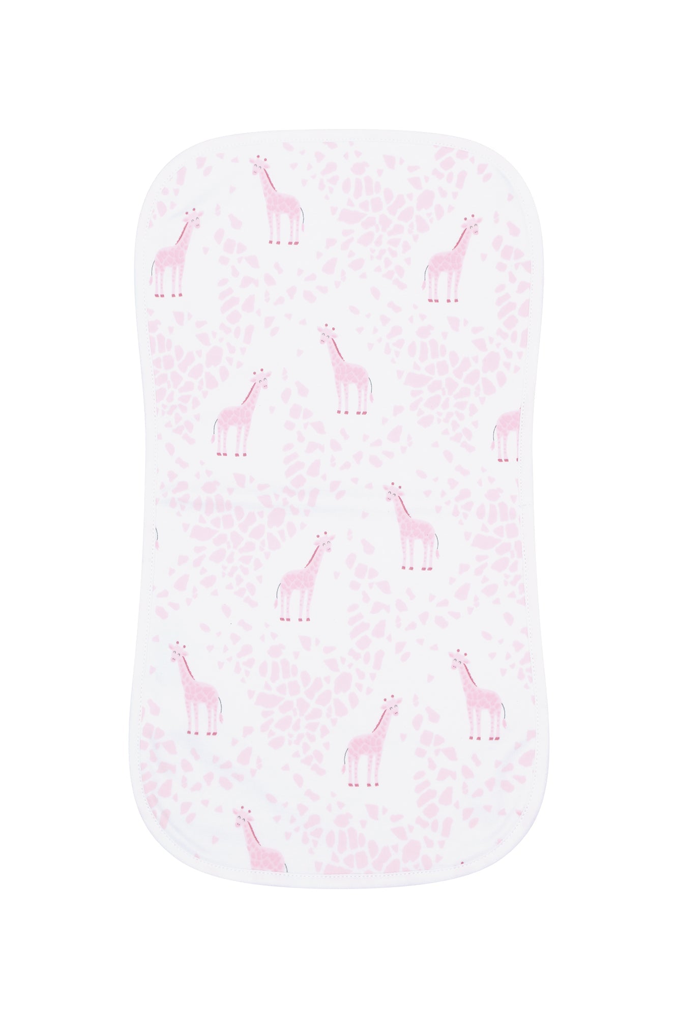 Image of Pink Giraffe Print Burp Cloth