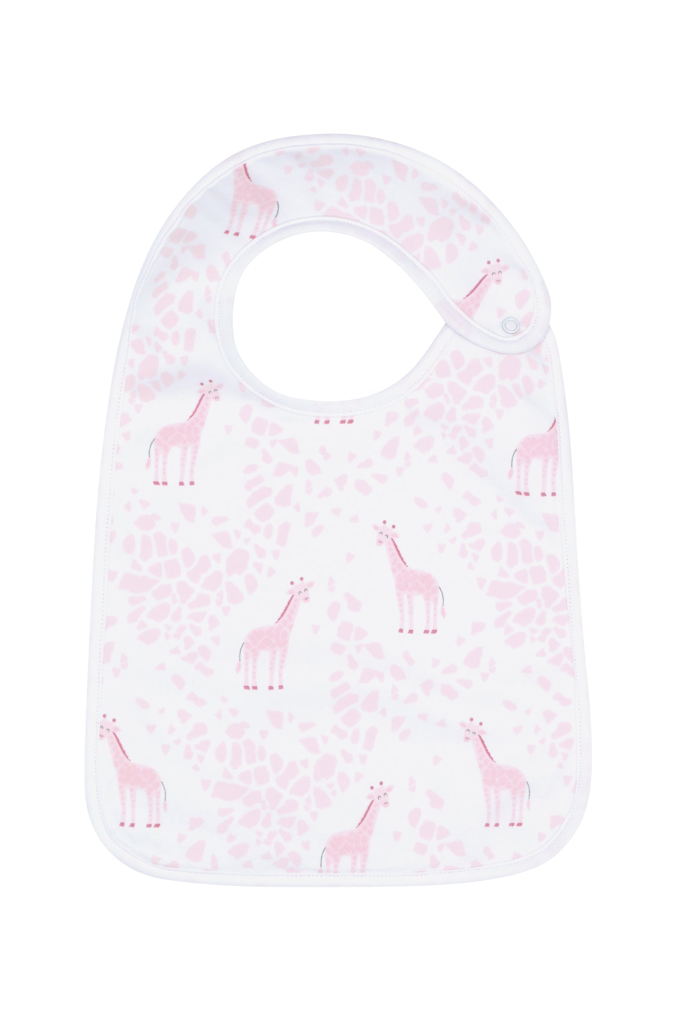 Image of Pink Giraffe Print Feeding Bib