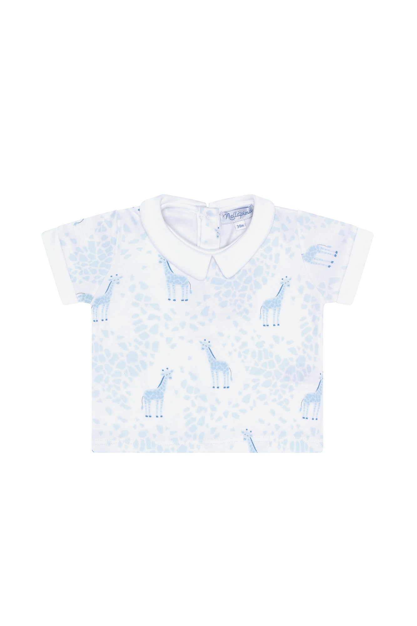 Image of Blue Giraffe Print Diaper Cover Set