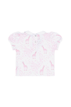 Image of Pink Giraffe Print Diaper Cover Set