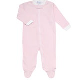 Pink Gingham Zipper Footie