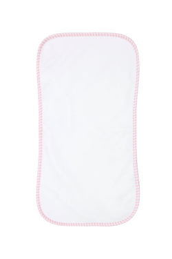 Image of Pink Gingham Burp Cloth