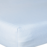 Blue Gingham Crib Sheets