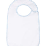 Blue Gingham Feeding Bib