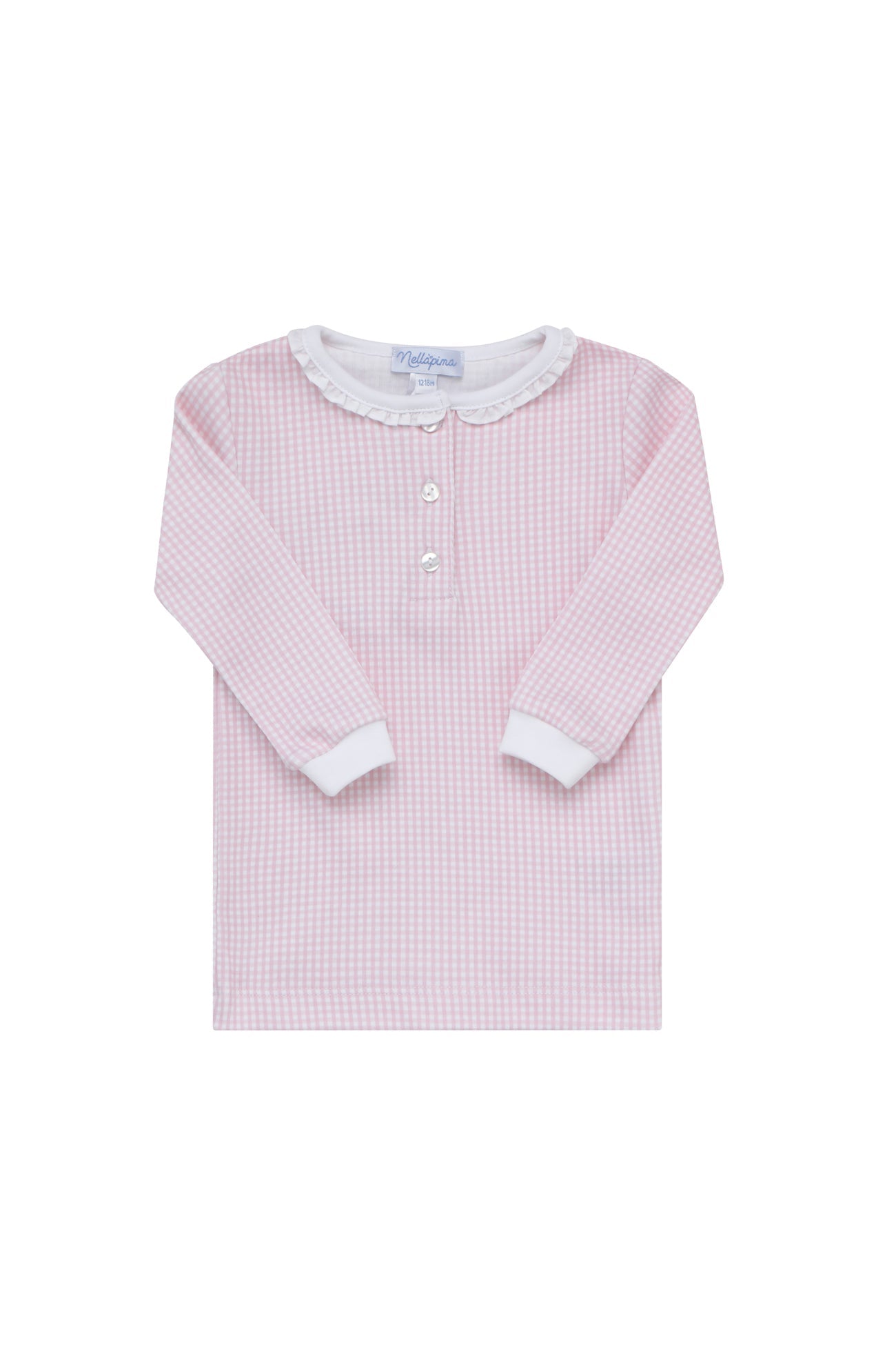 Image of Pink Gingham Baby Pajamas
