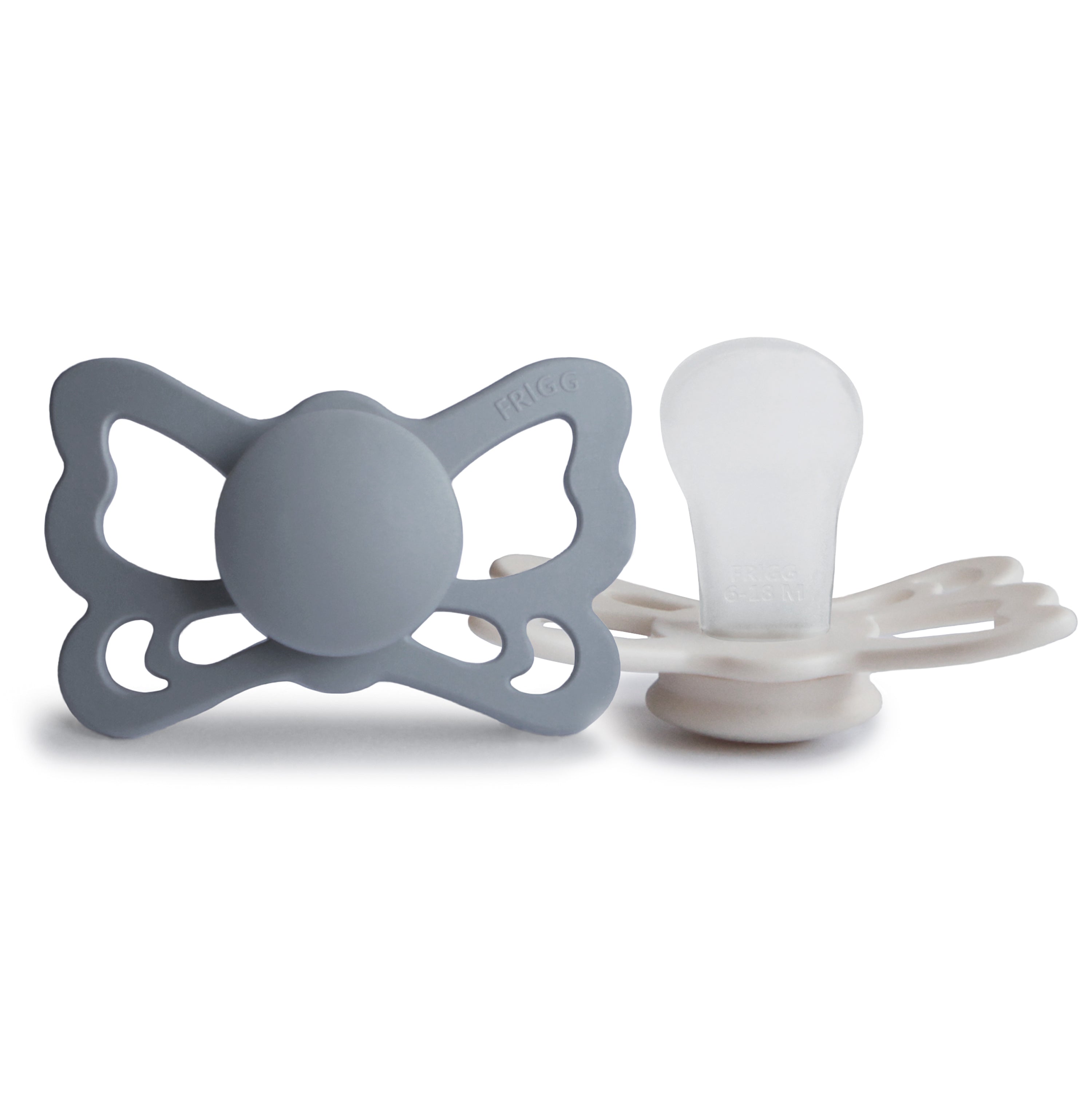 Image of FRIGG Butterfly Anatomical Silicone Pacifier 2-Pack (6-18 Months)