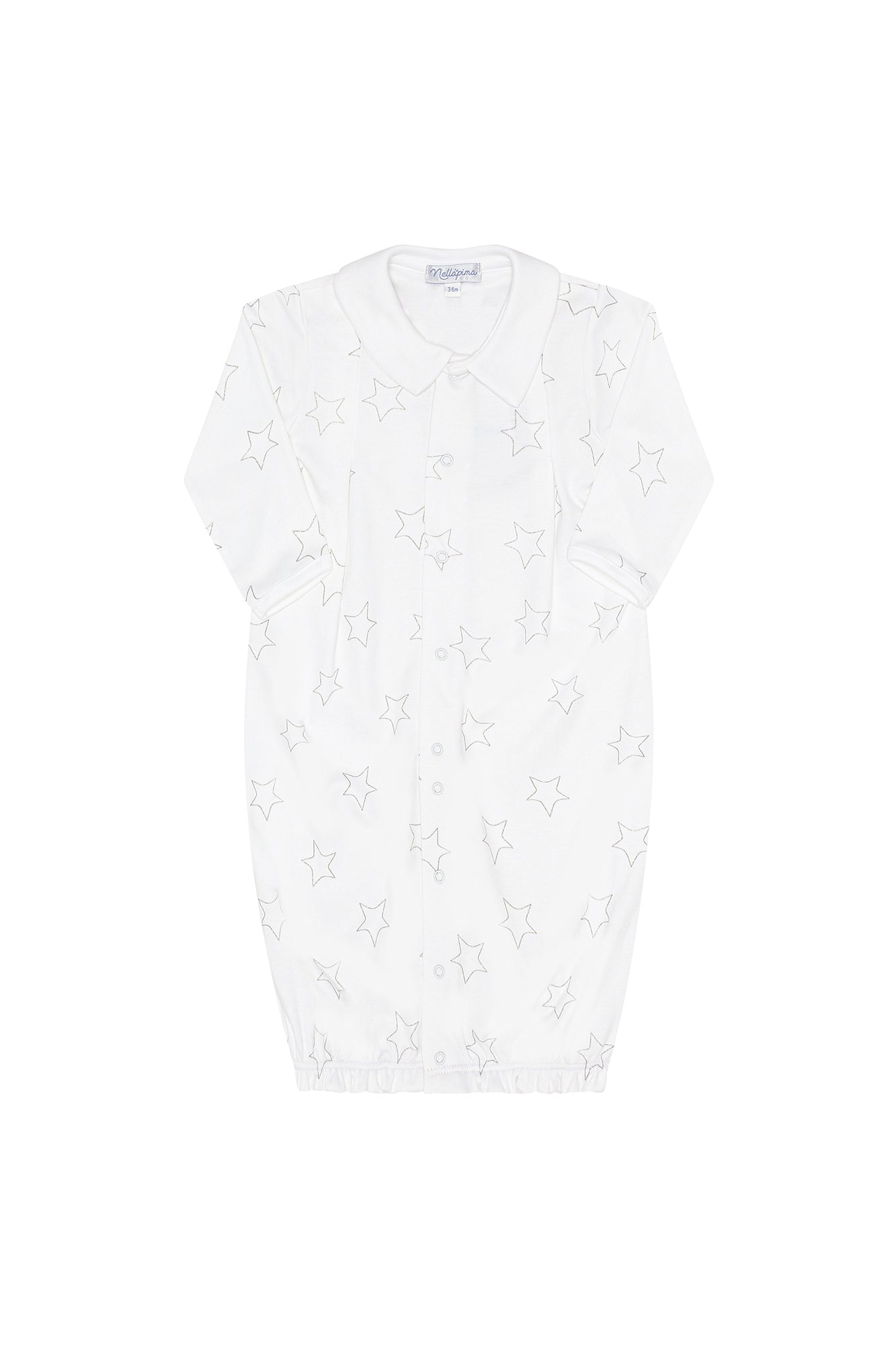Grey Stars Print Converter Gown