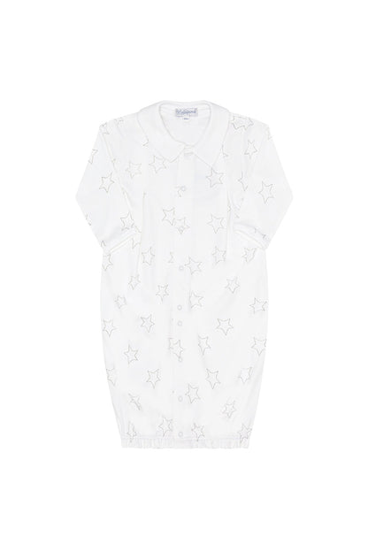 Grey Stars Print Converter Gown