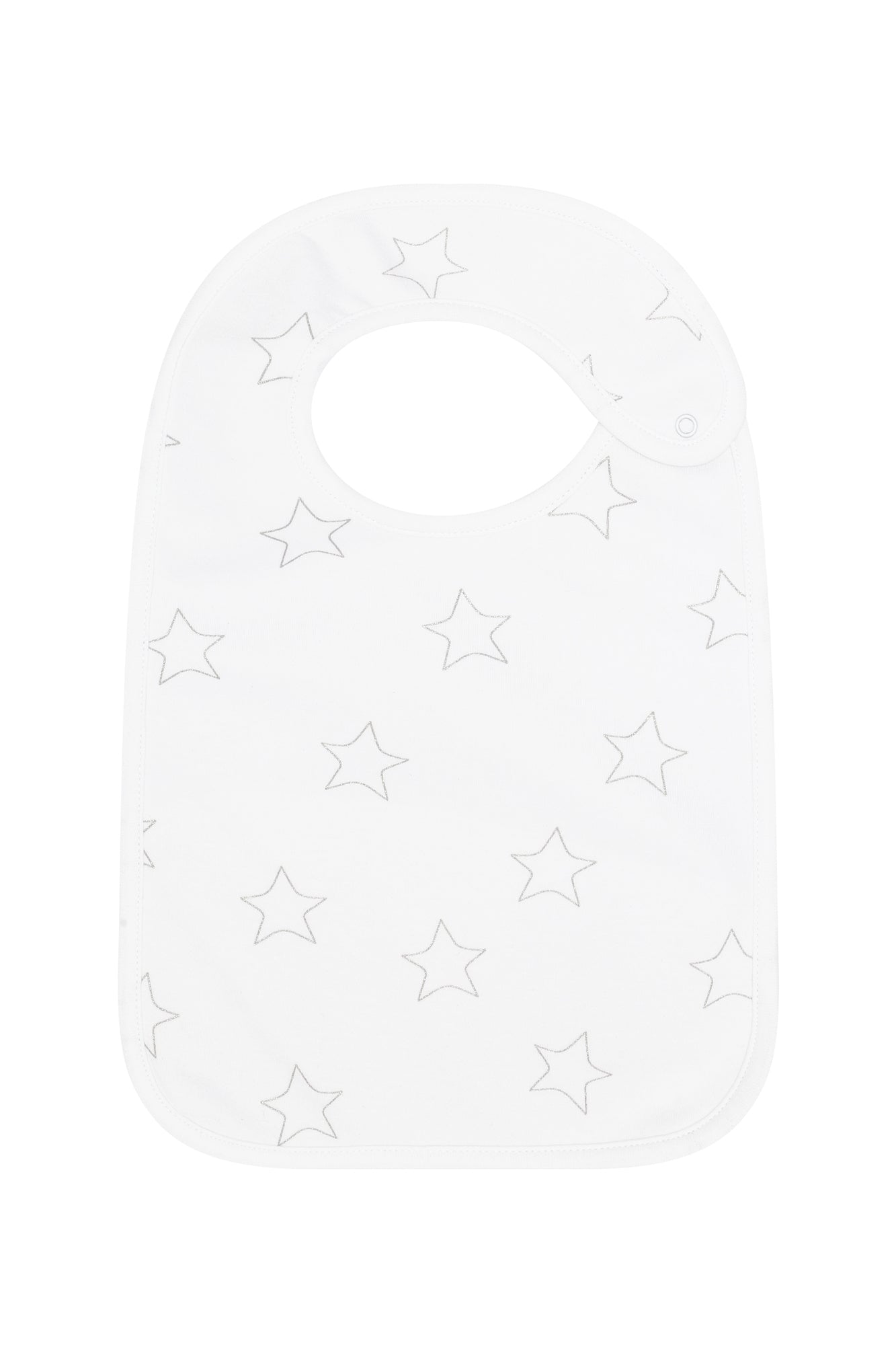 Image of Grey Stars Print Feeding Bib