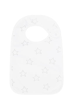 Image of Grey Stars Print Feeding Bib