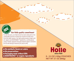 Image of Holle Baby Food Pouches - Organic Fruit Puree - Banana Llama