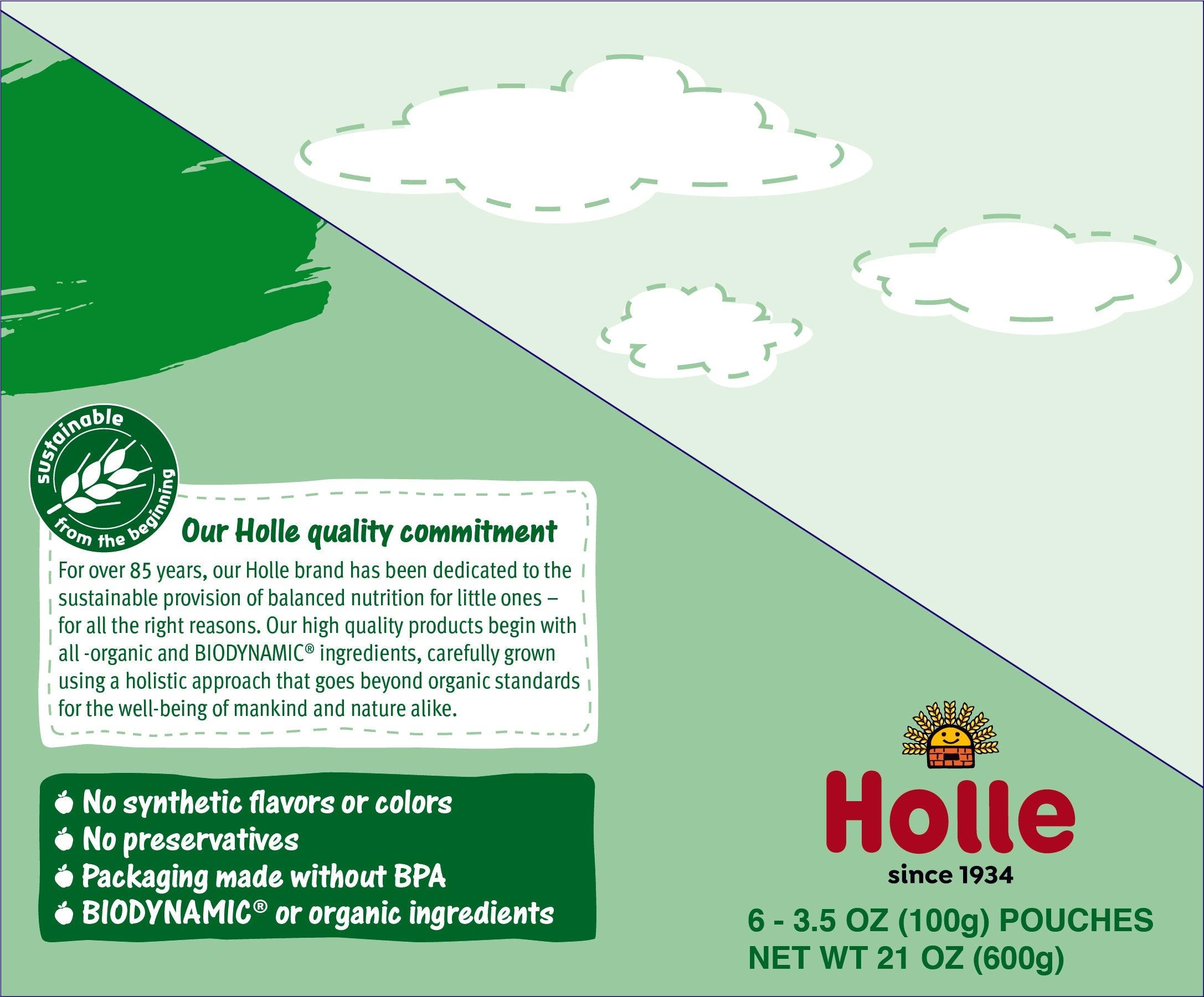 Image of Holle Baby Food Pouches - Organic Fruit & Veggie Puree - Power Parrot