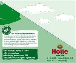 Image of Holle Baby Food Pouches - Organic Fruit & Veggie Puree - Power Parrot