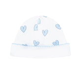 Blue Heart Print Hat