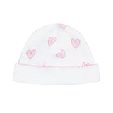 Pink Heart Print Hat