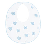 Blue Heart Print Bib