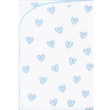 Blue Heart Print Blanket