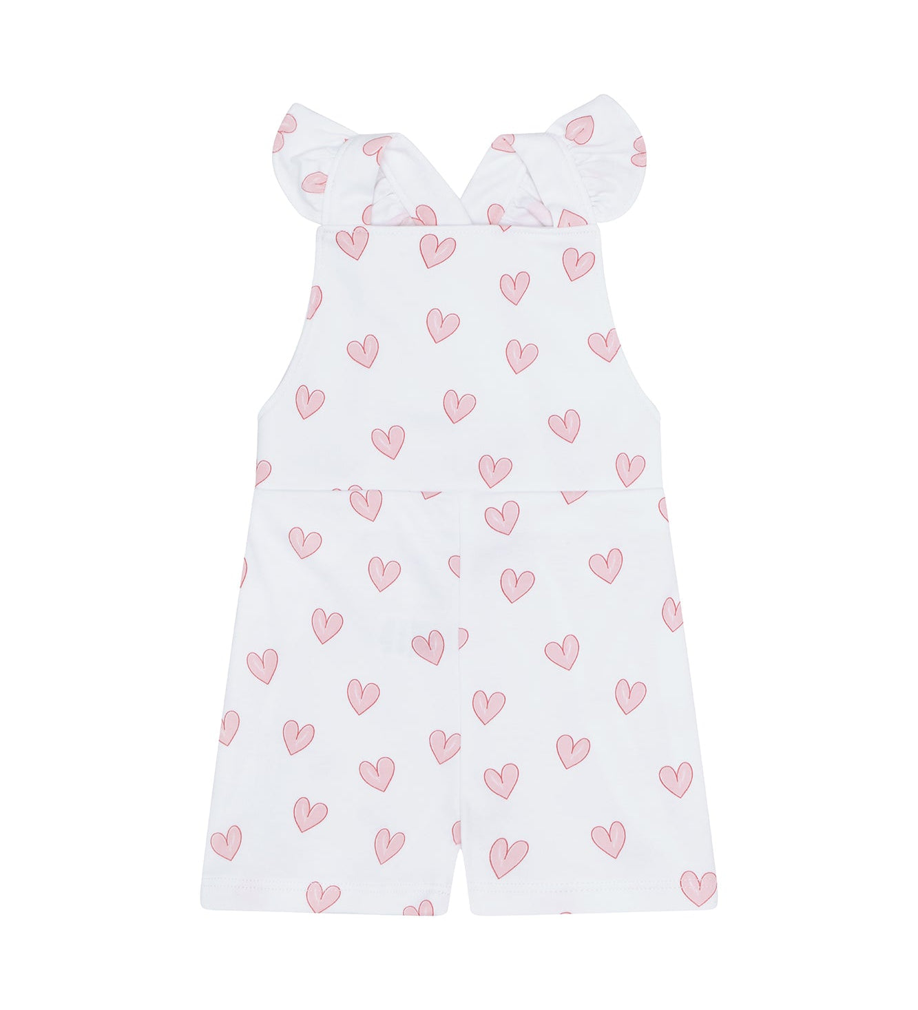 Pink Heart Print Romper