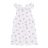 Pink Heart Print Romper