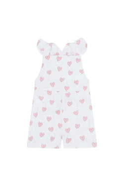 Image of Pink Heart Print Romper