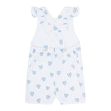 Blue Heart Print Romper