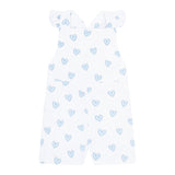 Blue Heart Print Romper