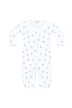Image of Blue Heart Print Converter Gown