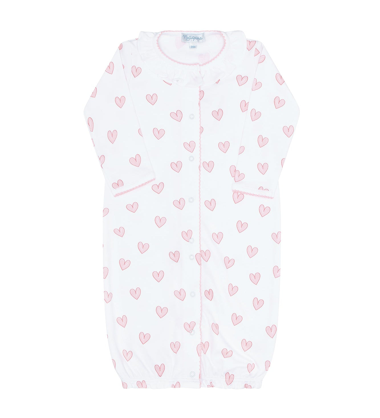 Pink Heart Print Converter Gown