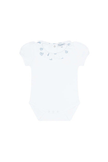 Blue Heart Print Onesie Set