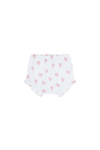 Pink Heart Print Onesie Set