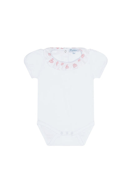 Pink Heart Print Onesie Set