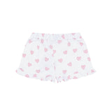 Pink Heart Print Shorts