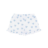 Blue Heart Print Shorts