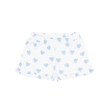 Blue Heart Print Shorts