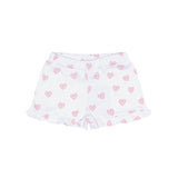 Pink Heart Print Shorts