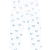 Blue Heart Print Pima Leggings