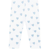 Blue Heart Print Pima Leggings