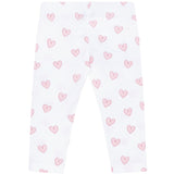 Pink Heart Print Pima Leggings