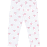 Pink Heart Print Pima Leggings