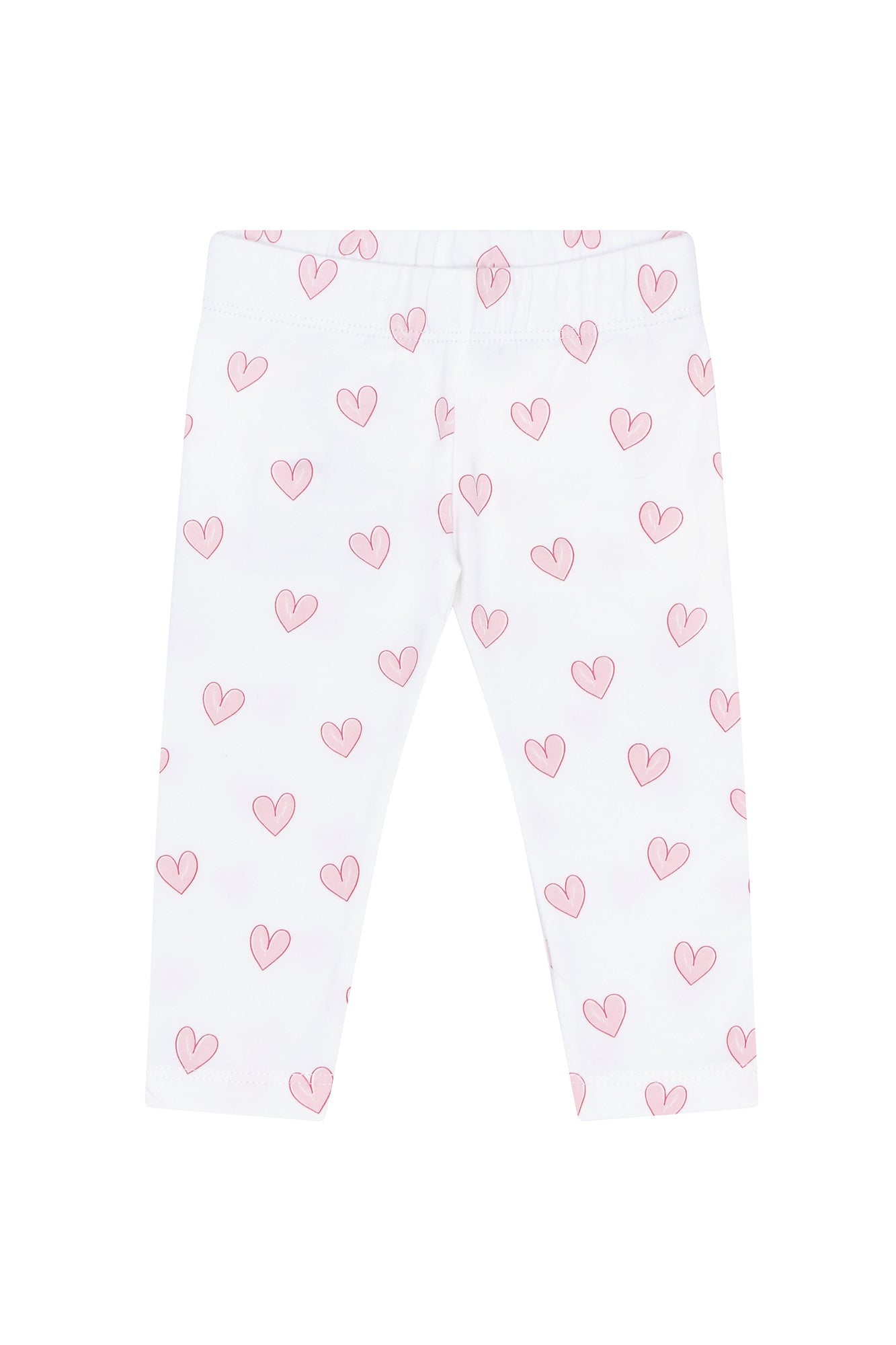Image of Pink Heart Print Pima Leggings