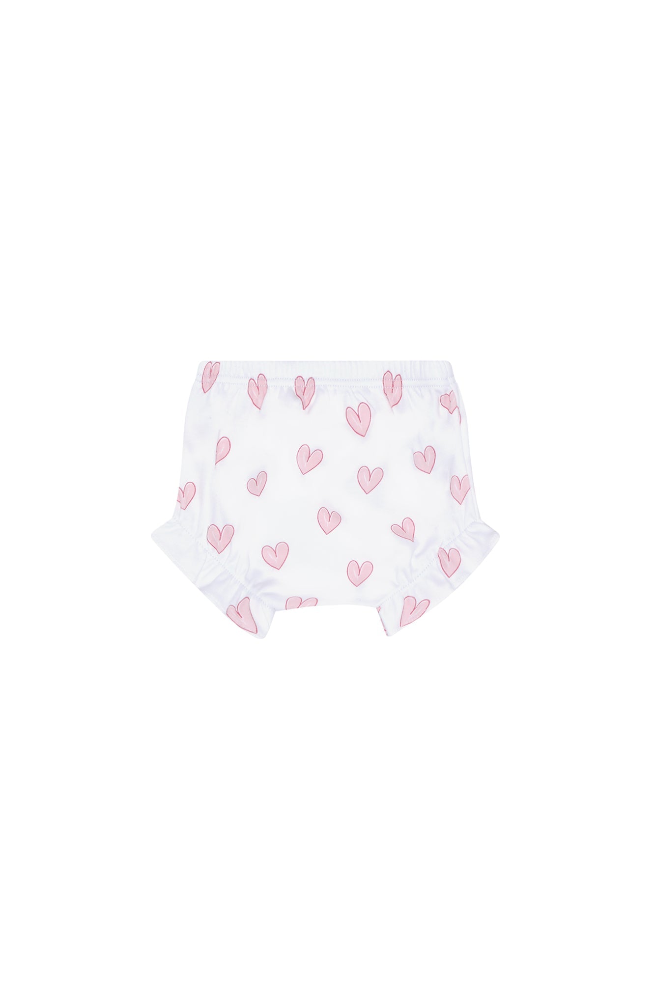Image of Pink Heart Print Diaper Cover Set