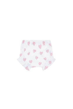 Image of Pink Heart Print Diaper Cover Set