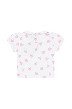 Image of Pink Heart Print Diaper Cover Set